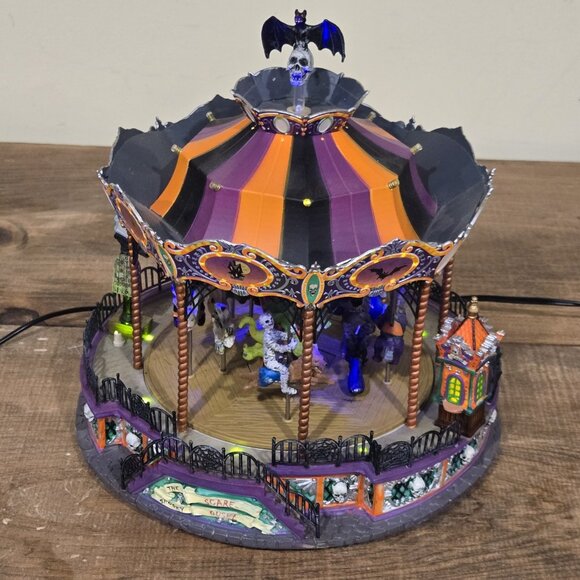 Lemax RETIRED Spooky Town SCARE-OUSEL!! - Picture 2 of 14